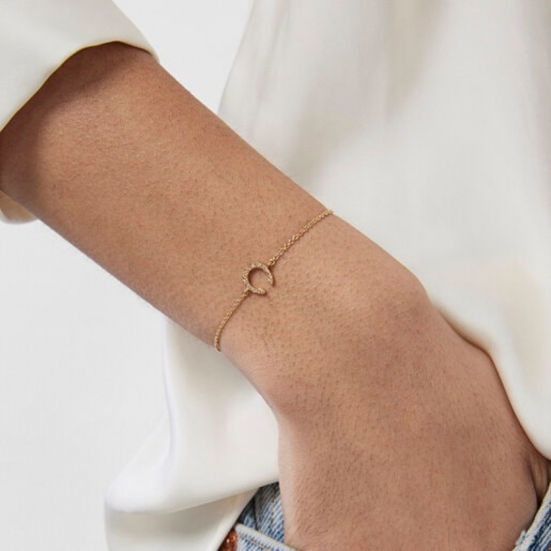 Tous Good Vibes Horseshoe With Diamonds Armband Gold | Österreich-QJLNDR654