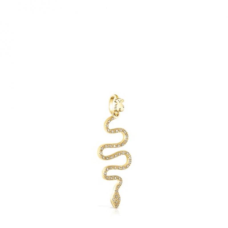 Tous Good Vibes Serpent With Diamonds Anhänger Gold | Österreich-YMKNRE519