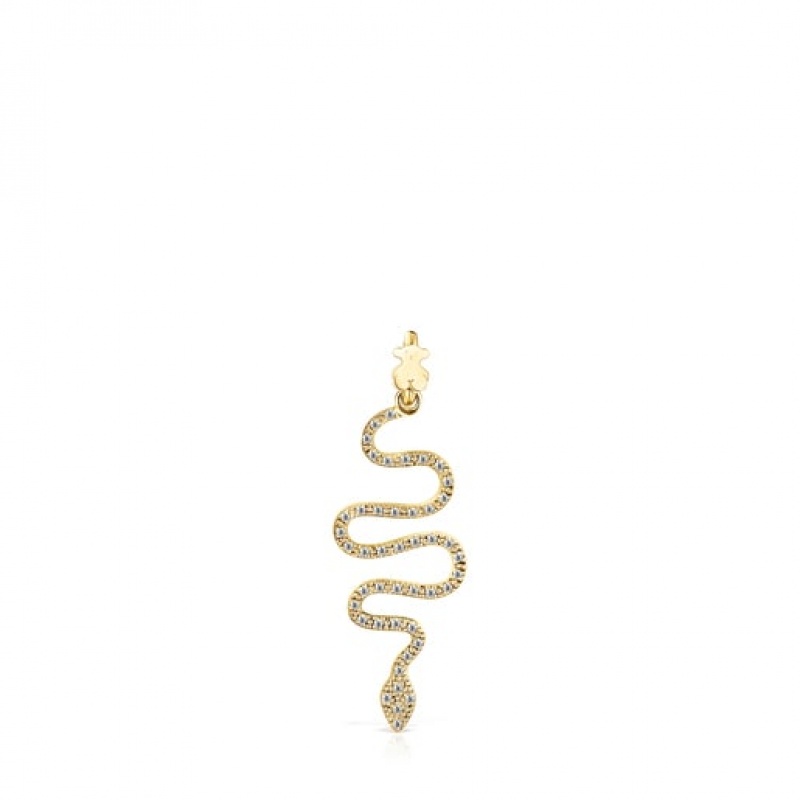Tous Good Vibes Serpent With Diamonds Anhänger Gold | Österreich-YMKNRE519