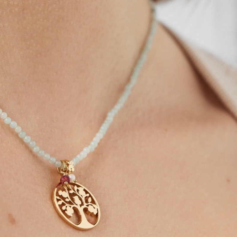 Tous Good Vibes Tree With Quartzites Halskette Gold | Österreich-XKYLUM504