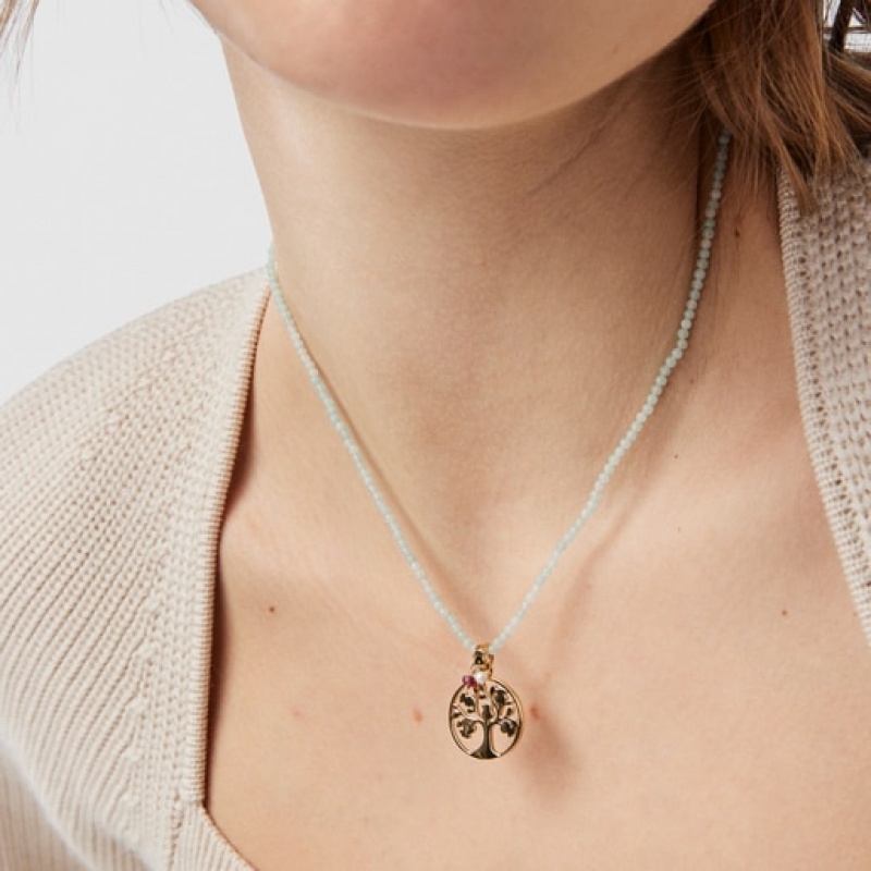 Tous Good Vibes Tree With Quartzites Halskette Gold | Österreich-XKYLUM504
