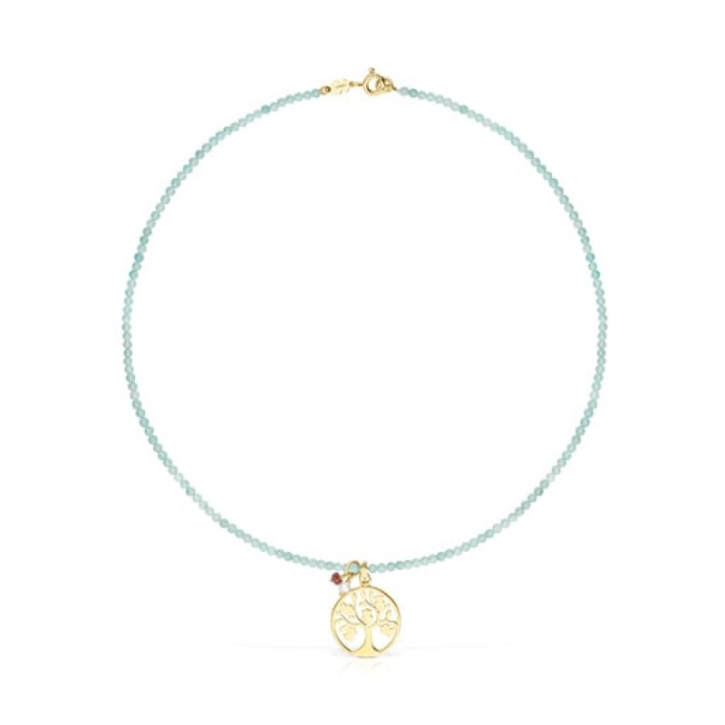 Tous Good Vibes Tree With Quartzites Halskette Gold | Österreich-XKYLUM504