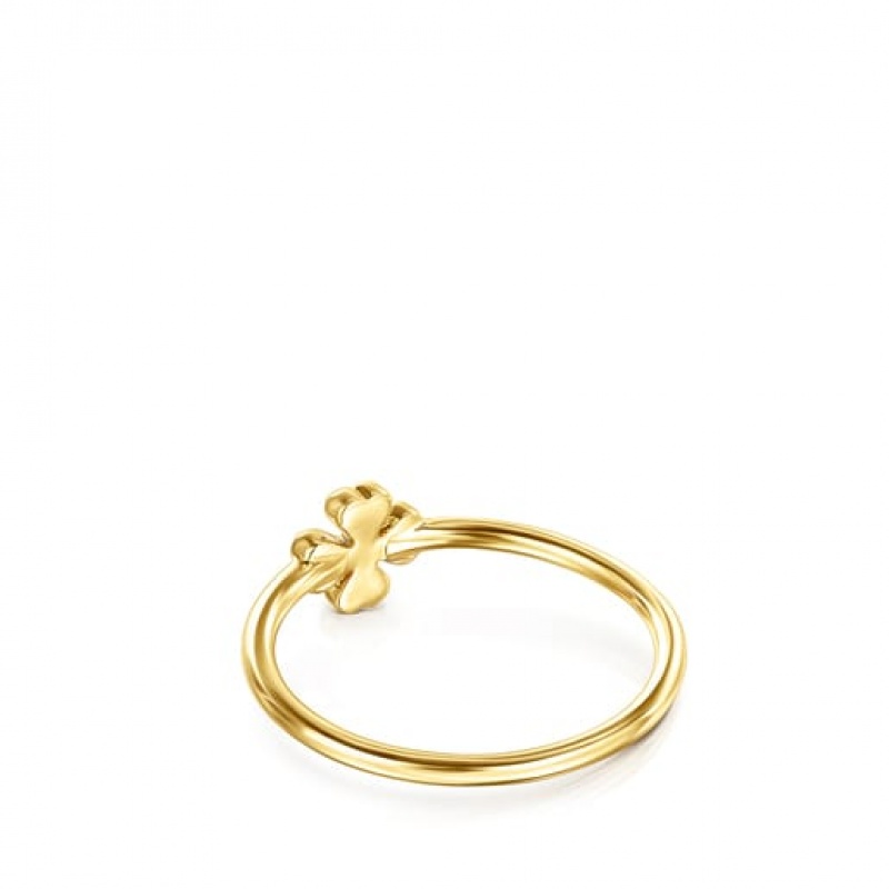 Tous Good Vibes With Diamonds Cl Motif Ring Gold | Österreich-HIQUKZ793