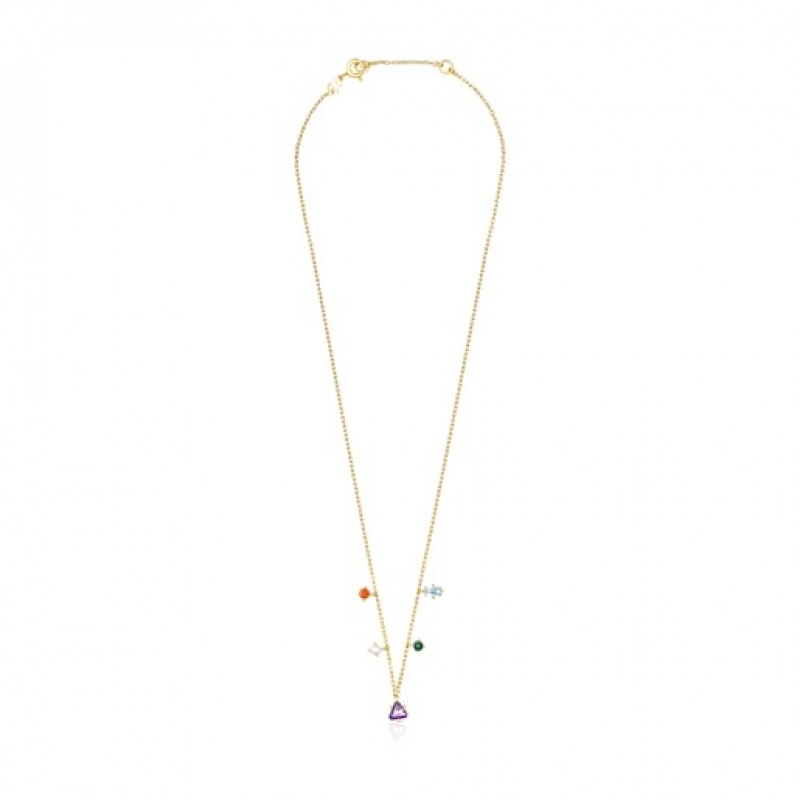Tous Good Vibes With Gemstones Halskette Gold | Österreich-BDQAME658