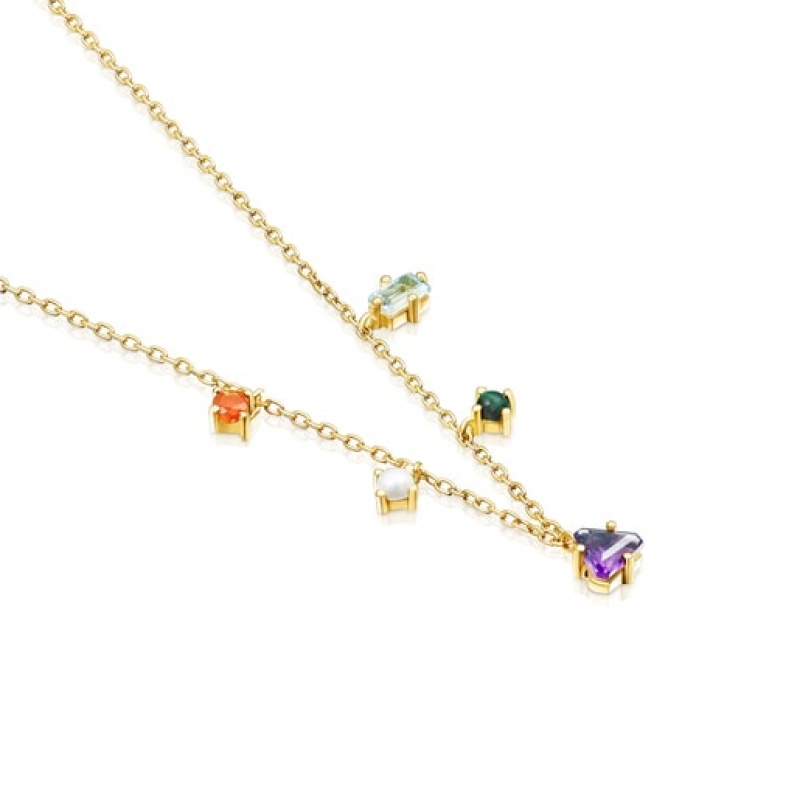 Tous Good Vibes With Gemstones Halskette Gold | Österreich-BDQAME658