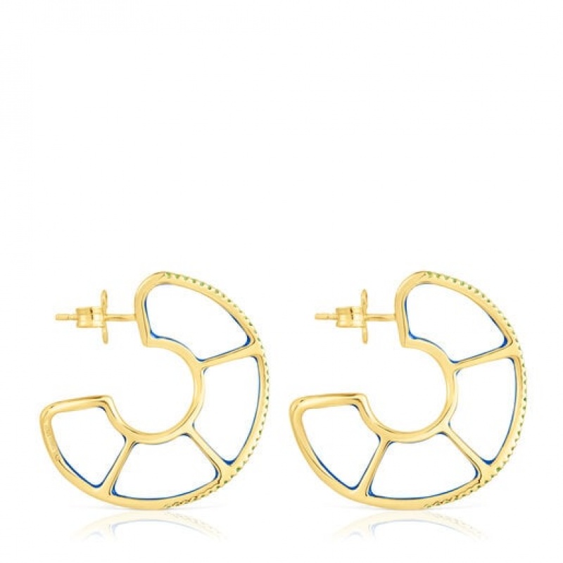 Tous Gregal Hoop With Chrome Diopside Ohrringe Gold | Österreich-SOJMWY154
