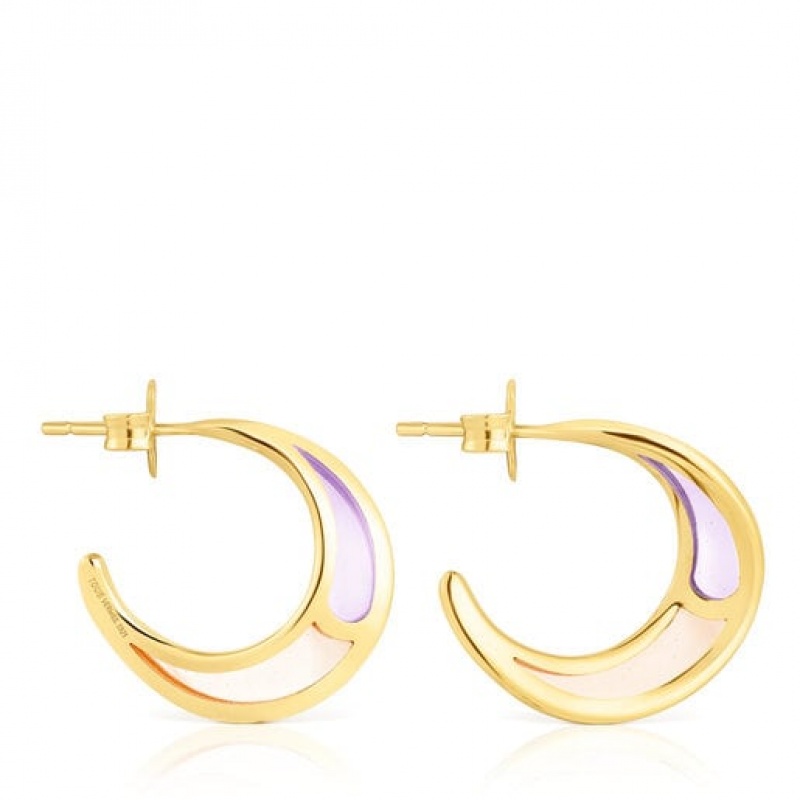 Tous Gregal Hoop With Enamel Ohrringe Gold | Österreich-GAKUOH809