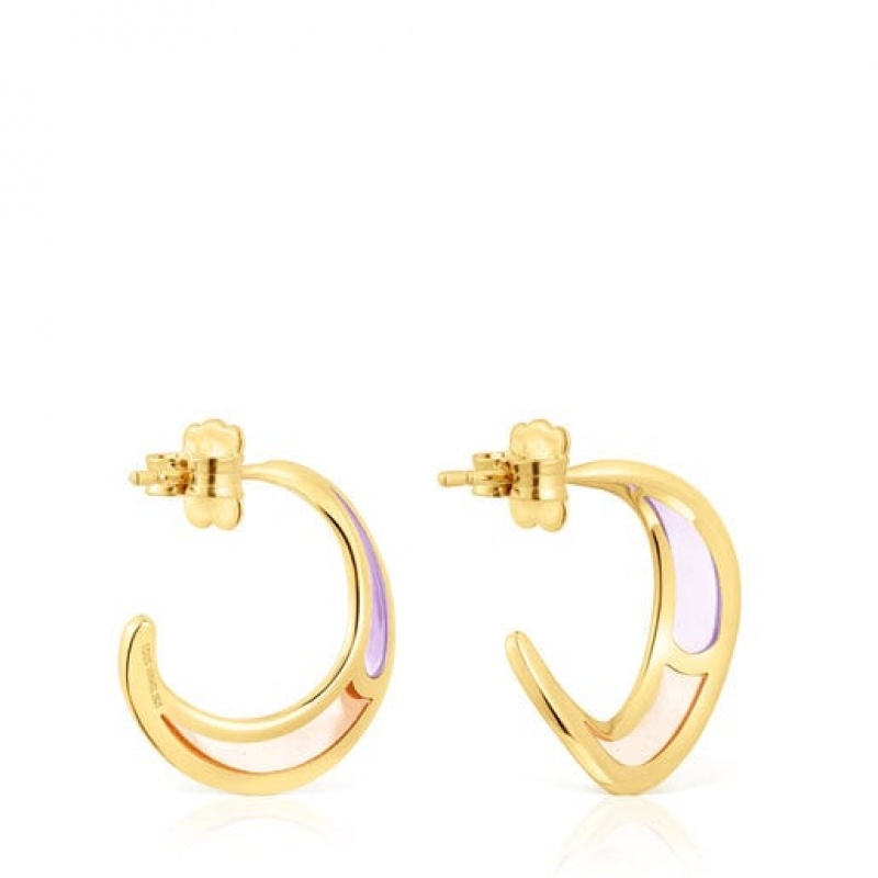 Tous Gregal Hoop With Enamel Ohrringe Gold | Österreich-GAKUOH809
