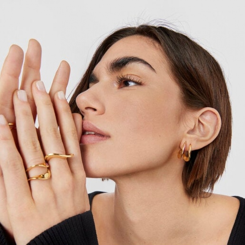 Tous Gregal Hoop With Enamel Ohrringe Gold | Österreich-GAKUOH809