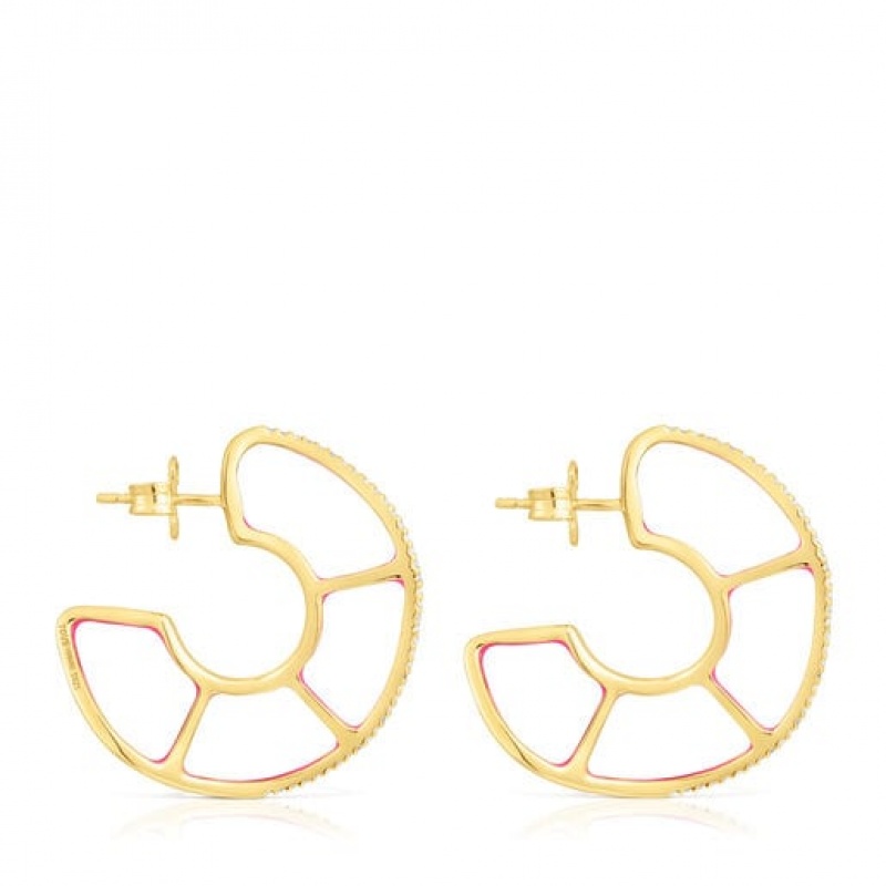 Tous Gregal Hoop With Topazes Ohrringe Gold | Österreich-IJHWLG736