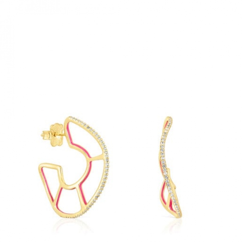 Tous Gregal Hoop With Topazes Ohrringe Gold | Österreich-IJHWLG736