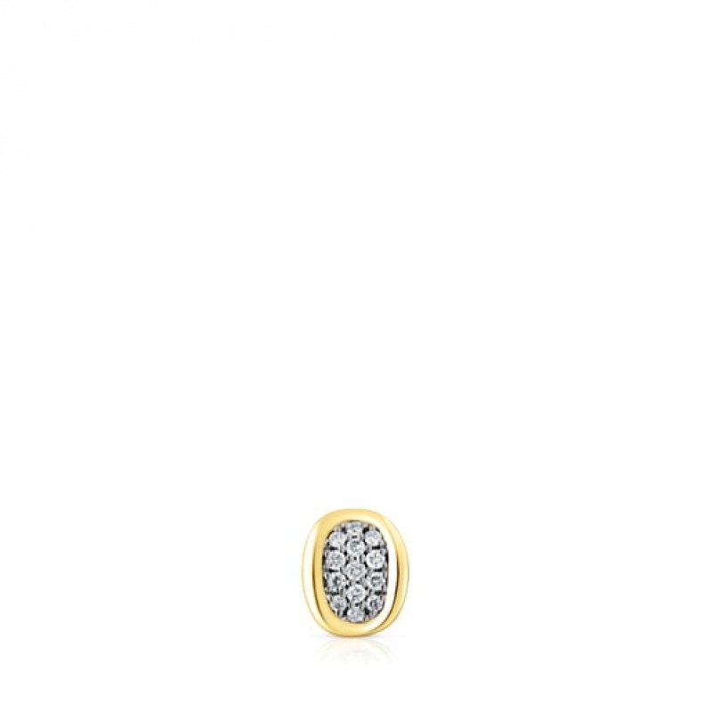 Tous Hav Oval With Diamonds Ohrringe Gold | Österreich-JQPVNB768