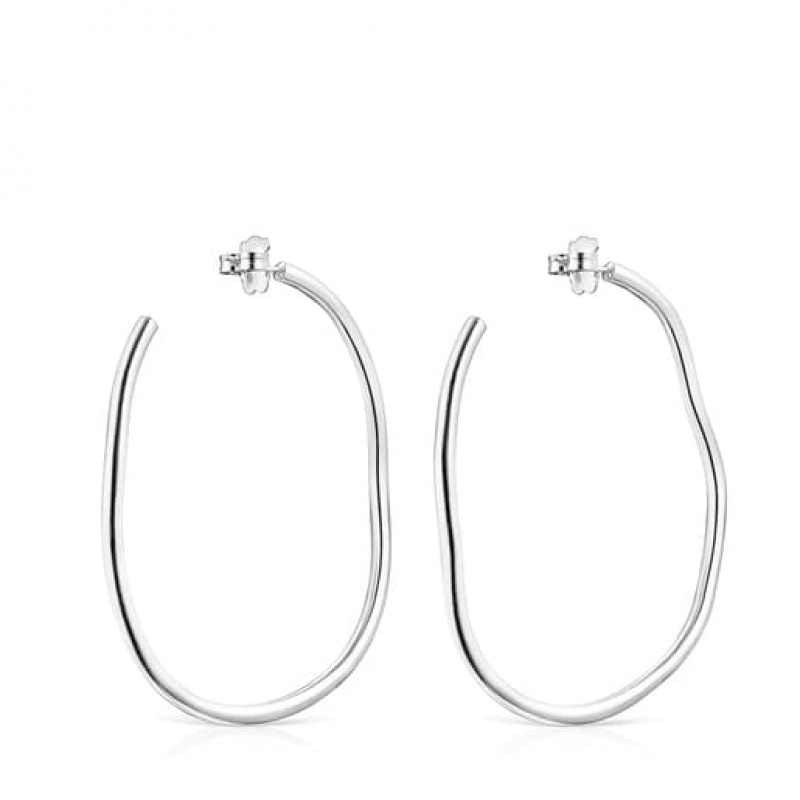 Tous Hav Wave-shaped Hoop Ohrringe Silber | Österreich-RDEOAB832