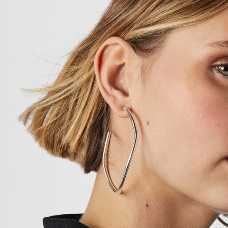 Tous Hav Wave-shaped Hoop Ohrringe Silber | Österreich-RDEOAB832