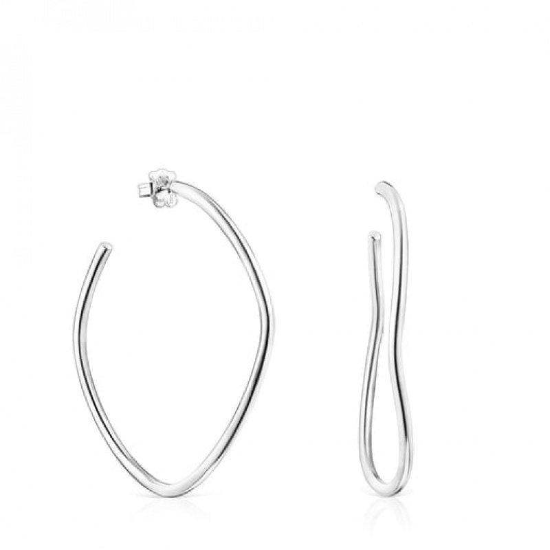 Tous Hav Wave-shaped Hoop Ohrringe Silber | Österreich-RDEOAB832