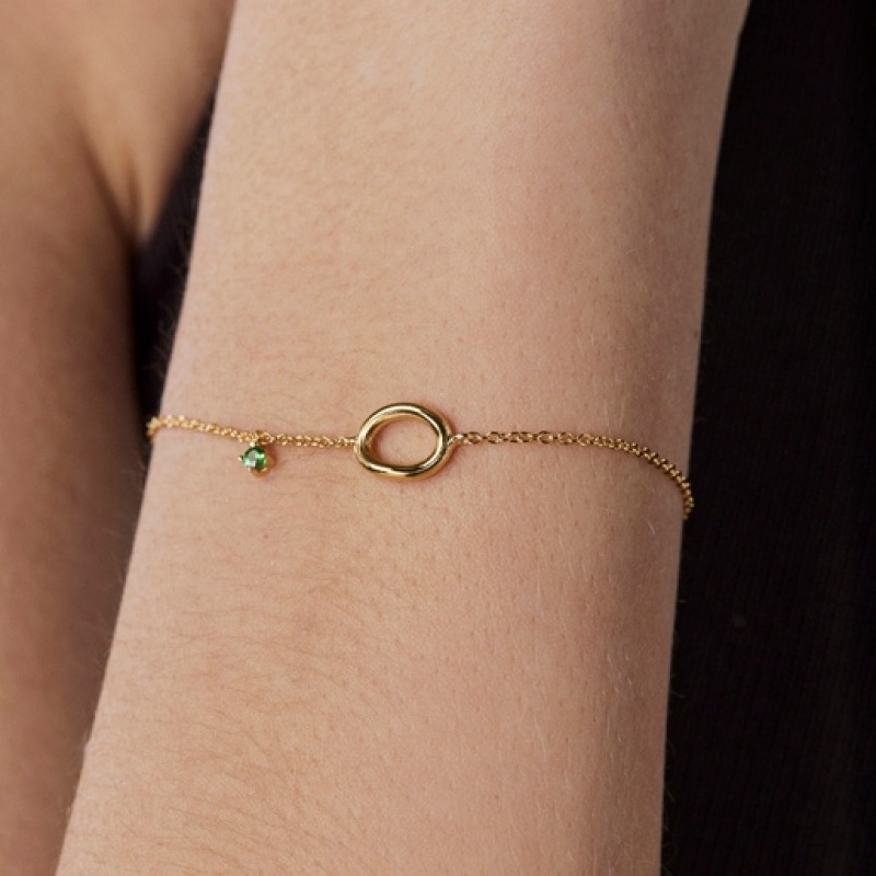 Tous Hav With Circle Tsavorite Gems Armband Gold | Österreich-OHVITS762