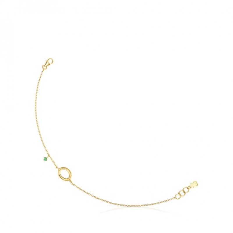 Tous Hav With Circle Tsavorite Gems Armband Gold | Österreich-OHVITS762