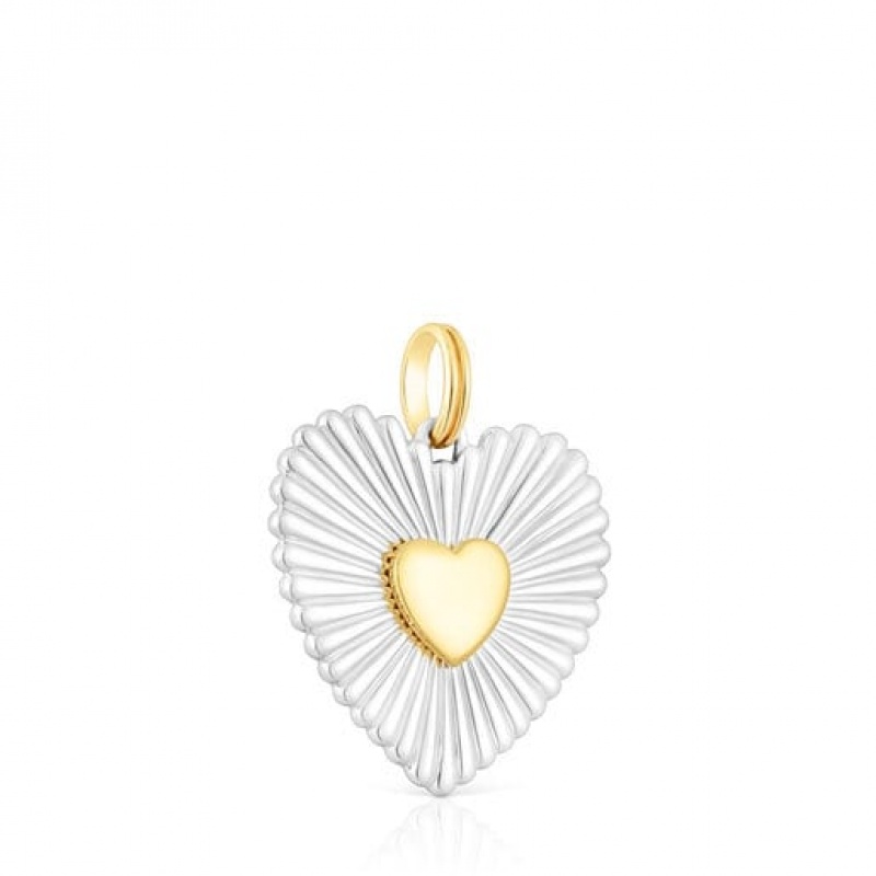 Tous Heart Iris Motif Anhänger Silber | Österreich-TPUCSE432
