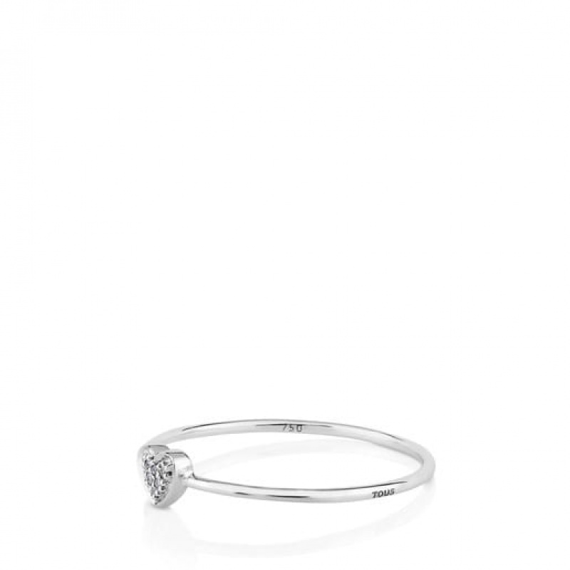 Tous Heart Motif with Diamonds Ring Silber | Österreich-NQPBZD986