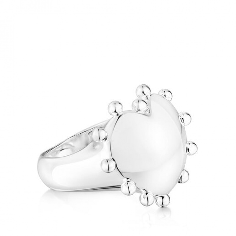 Tous Heart Signet San Valentín Ring Silber | Österreich-GJVAYM174