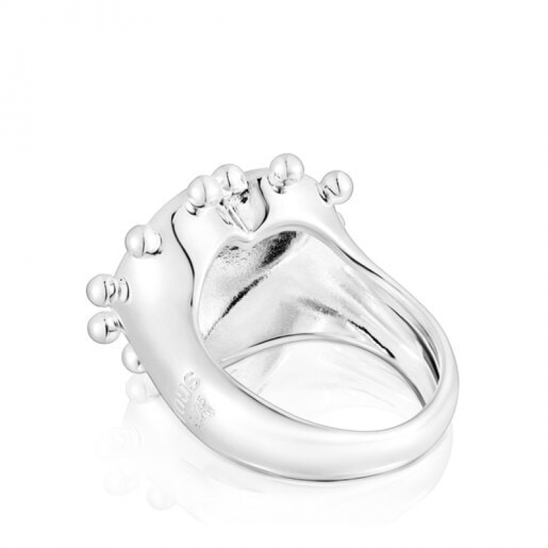 Tous Heart Signet San Valentín Ring Silber | Österreich-GJVAYM174