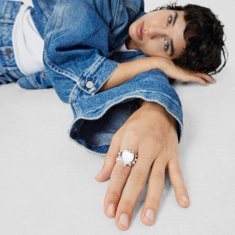 Tous Heart Signet San Valentín Ring Silber | Österreich-GJVAYM174