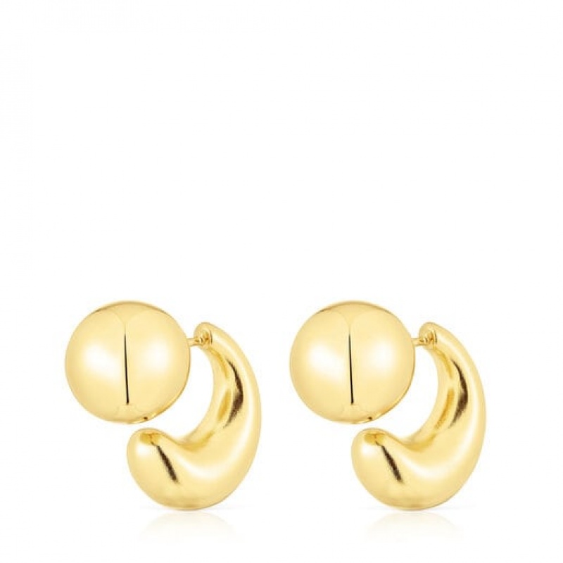 Tous Hoop Balloon Ohrringe Gold | Österreich-NBETAQ308