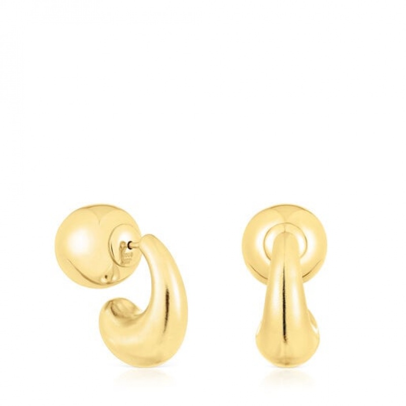 Tous Hoop Balloon Ohrringe Gold | Österreich-NBETAQ308