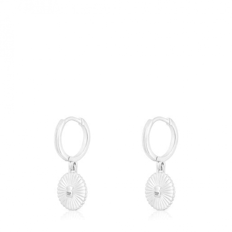 Tous Hoop Iris Motif Ohrringe Silber | Österreich-MWVBRS024