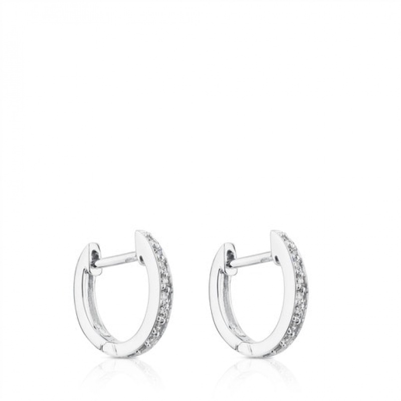 Tous Hoop With Diamonds Les Classiques Ohrringe Silber | Österreich-OBIKPZ385