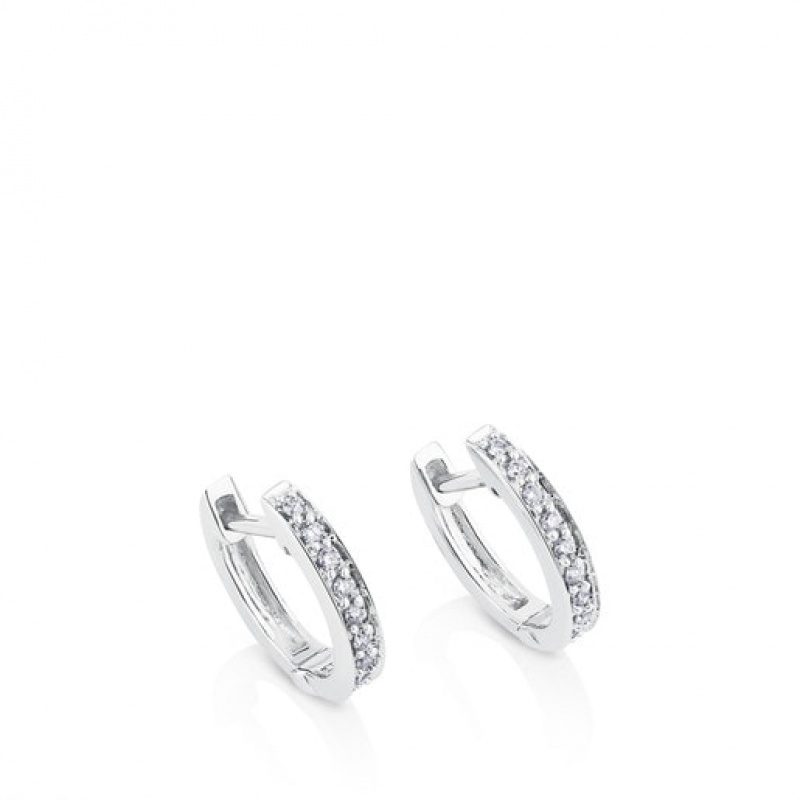 Tous Hoop With Diamonds Les Classiques Ohrringe Silber | Österreich-OBIKPZ385