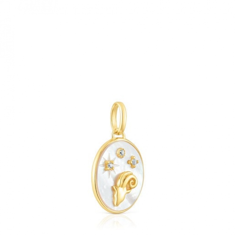 Tous Horoscope Aries With Mother-of-pearl Anhänger Gold | Österreich-MRNXYA796