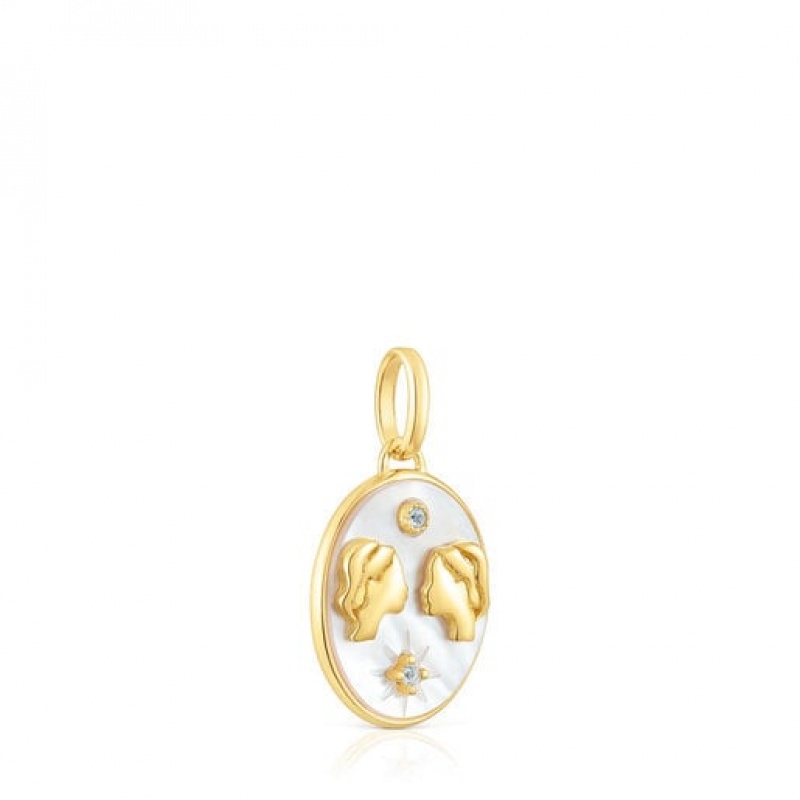 Tous Horoscope Gemini With Mother-of-pearl Anhänger Gold | Österreich-HUQVWI065