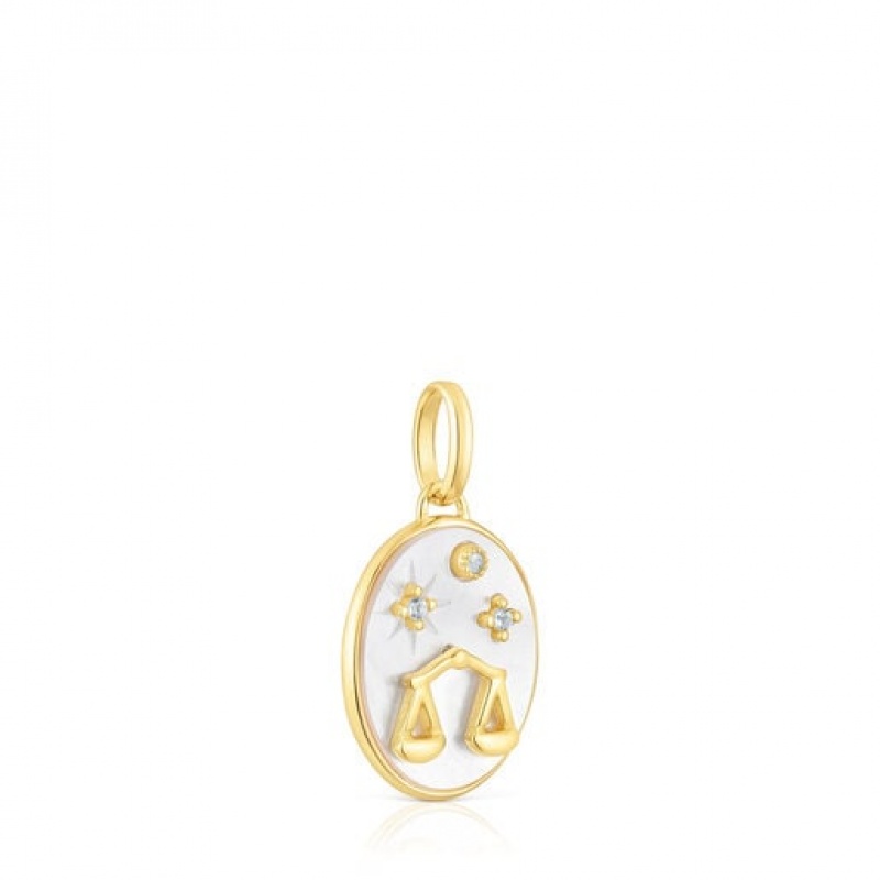 Tous Horoscope Libra With Mother-of-pearl Anhänger Gold | Österreich-RGOLWP870