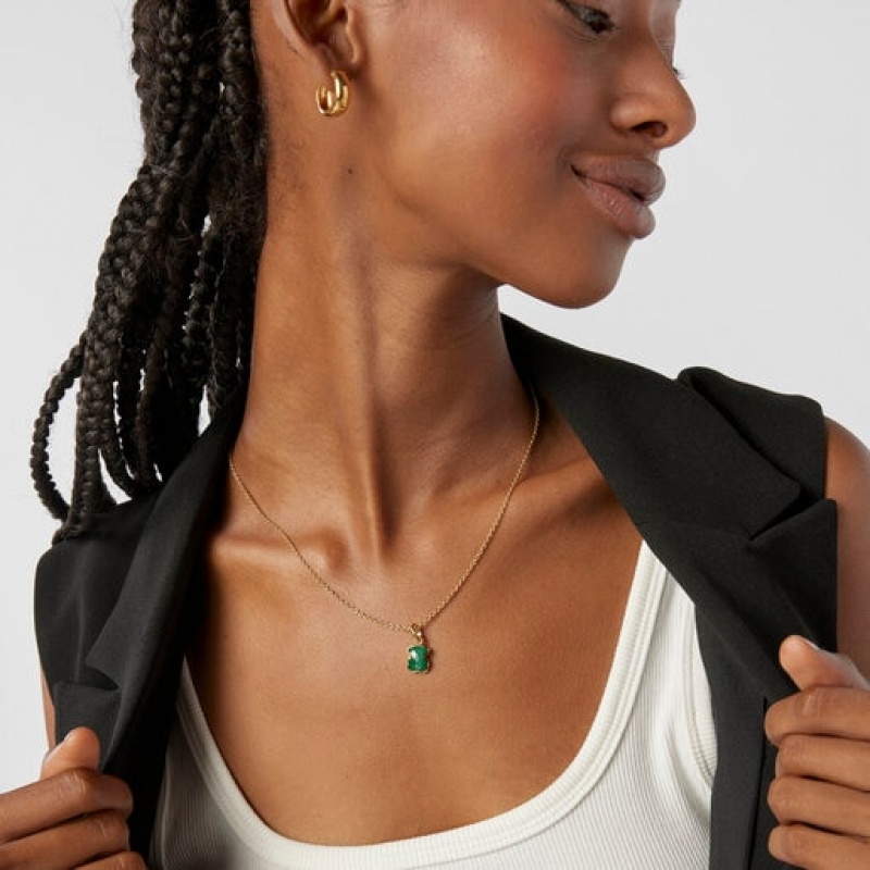 Tous Icon Malachite Anhänger Gold Grün | Österreich-NMTBSF308