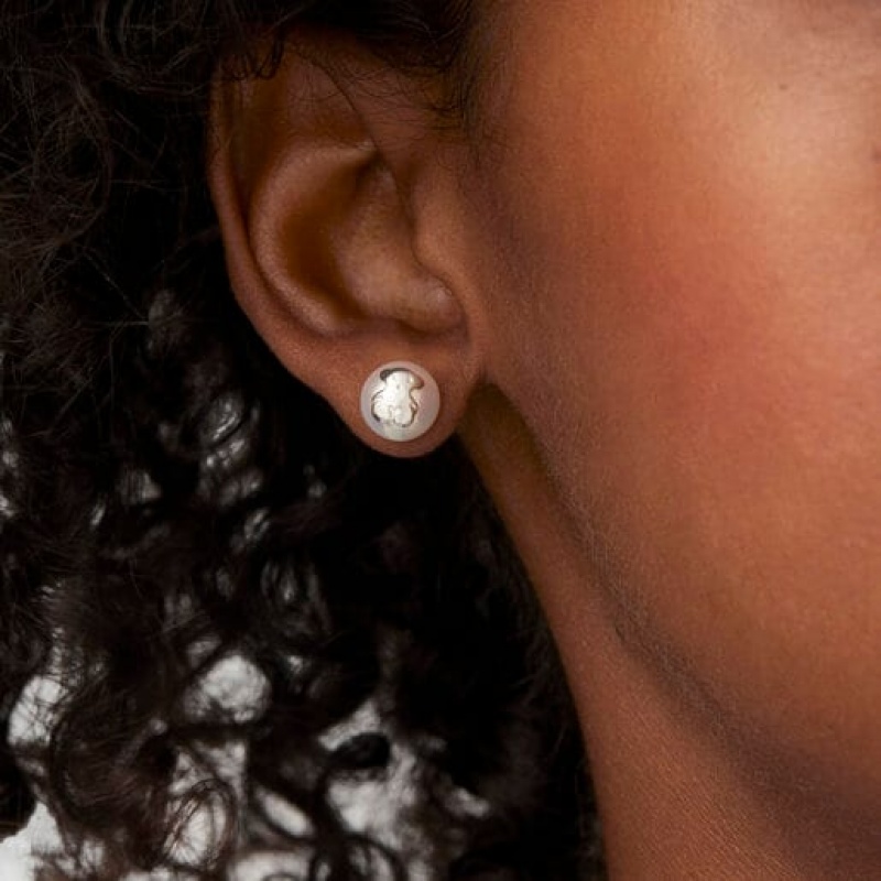 Tous Icon Pearl Pearl Ohrringe Silber | Österreich-QPIWUE056
