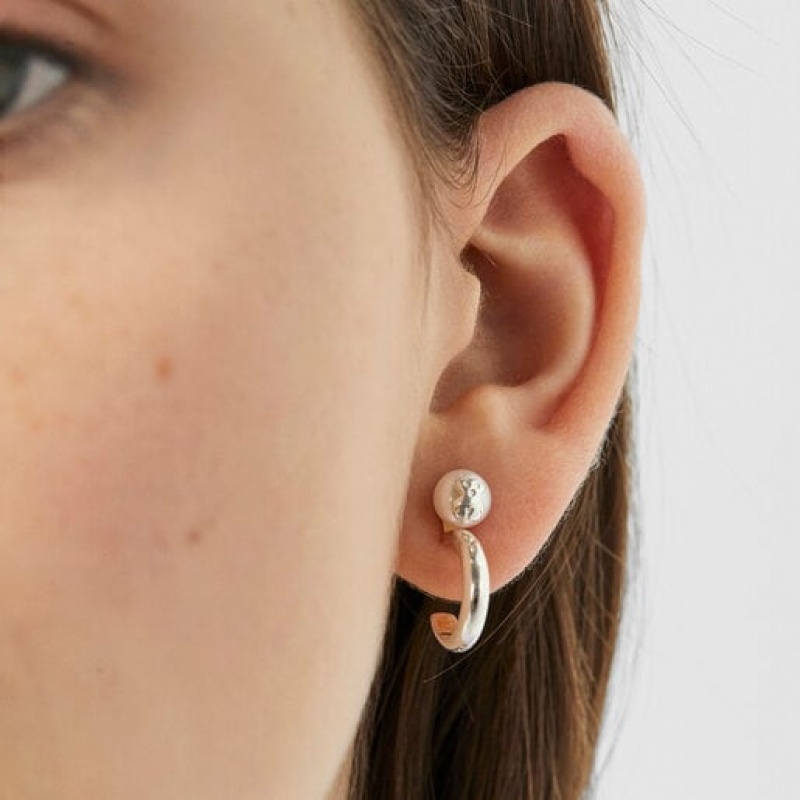 Tous Icon Pearl Pearl Ohrringe Silber | Österreich-UGWFVE805
