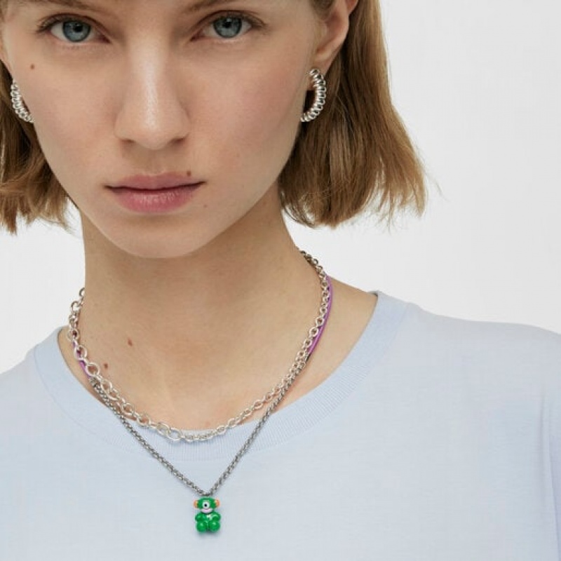 Tous Instint Leety Elastic With Steel Halskette Silber | Österreich-OYSMQJ142