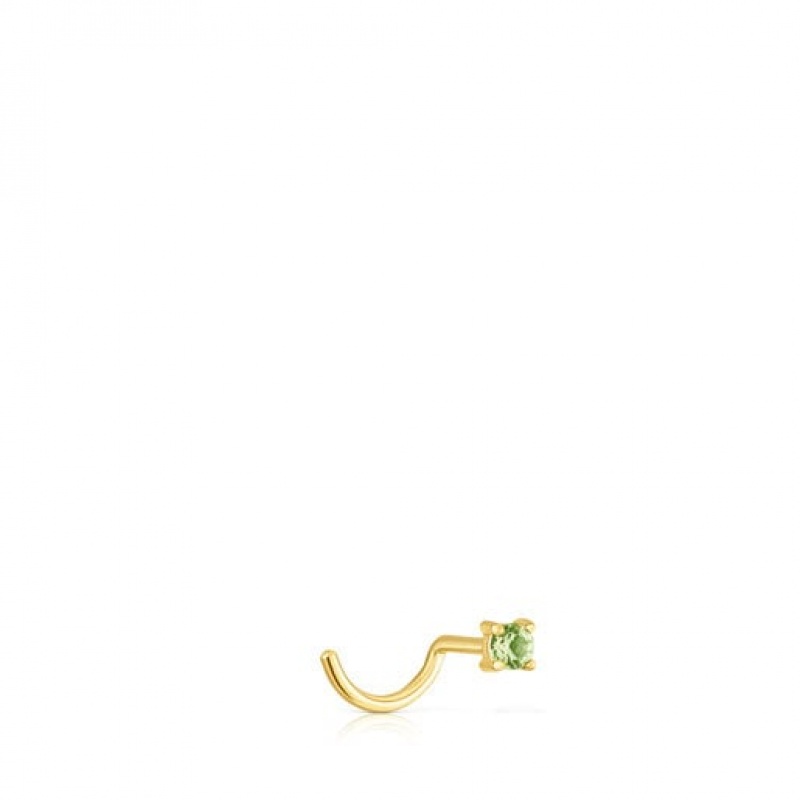 Tous Ip steel Garnet Peridot St tropez Nose Ohrringe Gold | Österreich-OASKNW720