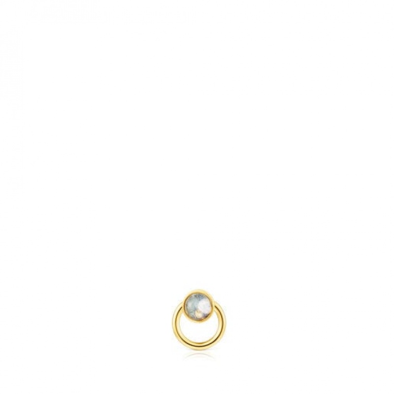 Tous Ip steel Labradorite Plump Ohrringe Gold | Österreich-JDZGRX059