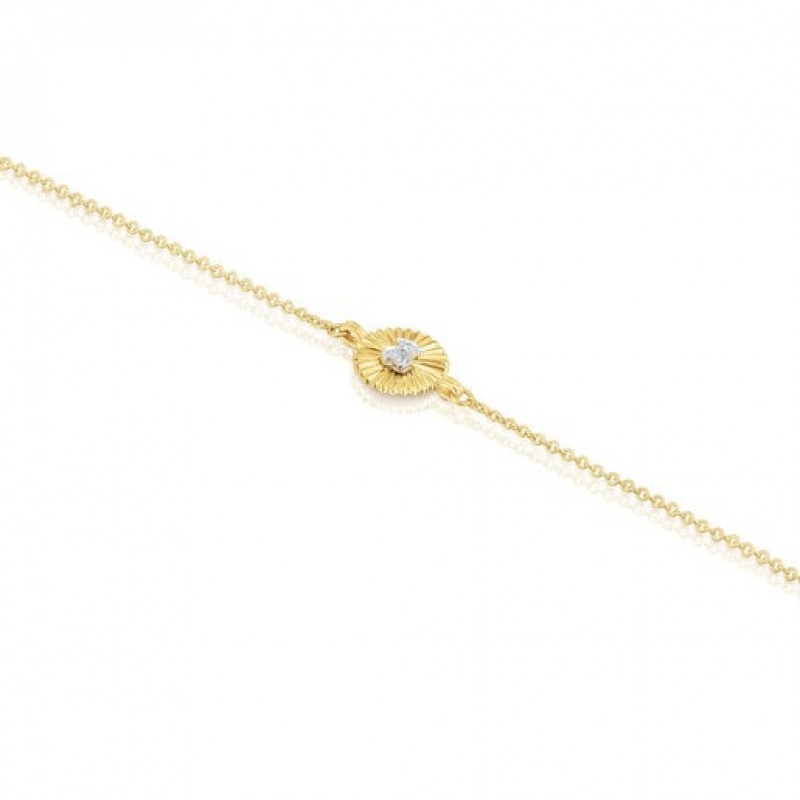 Tous Iris Motif With Diamonds Armband Gold | Österreich-QAGTZU528