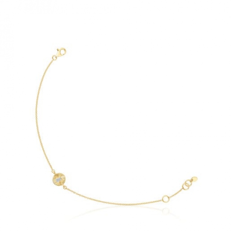 Tous Iris Motif With Diamonds Armband Gold | Österreich-QAGTZU528