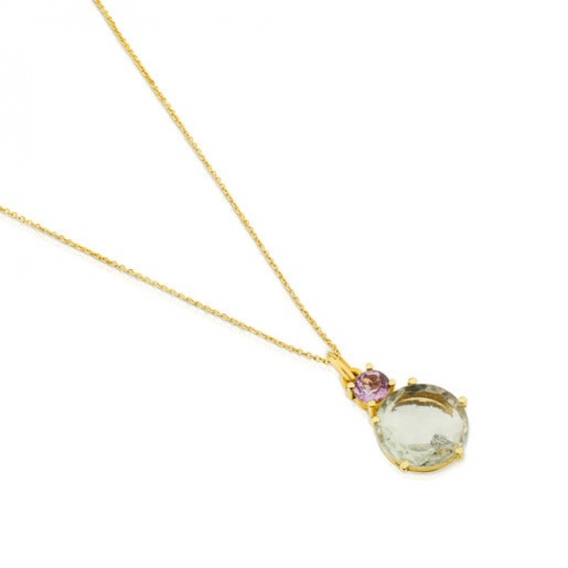 Tous Ivette With Praseolite Amethyst Halskette Gold | Österreich-UFLPBO680