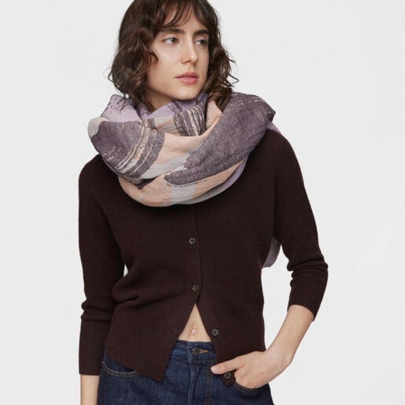 Tous Jacquard By Hand Foulards Hellgrau Mehrfarbig | Österreich-QJCTVH029