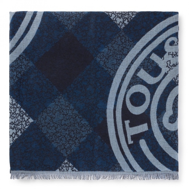 Tous Jacquard Kaos Mini Stamp Foulards Blau | Österreich-NUDYFG301