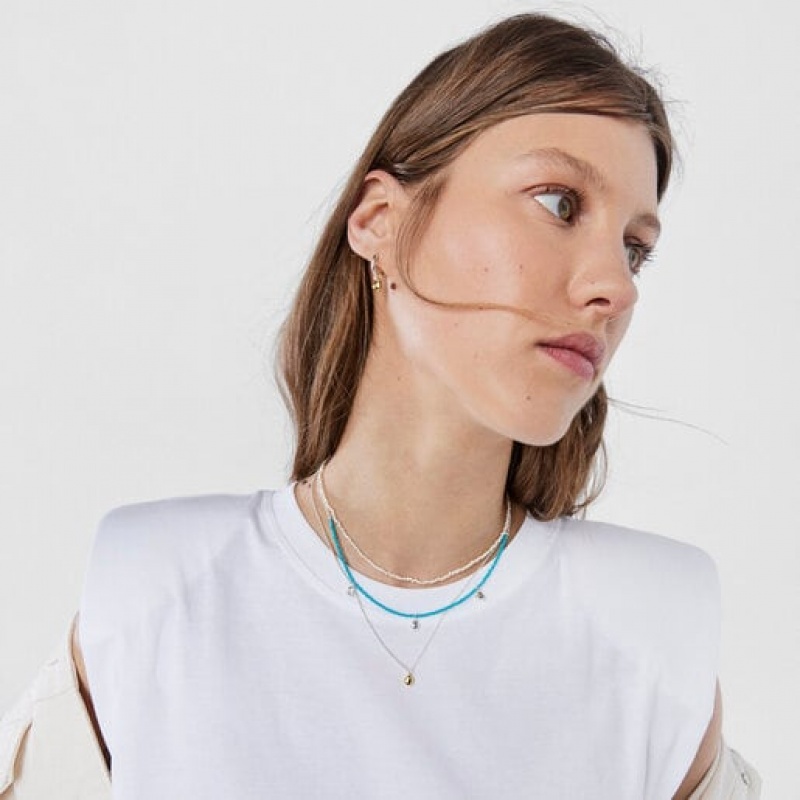Tous Joy Bits With Dyed Calcite Halskette Silber Blau | Österreich-HTWRKO309