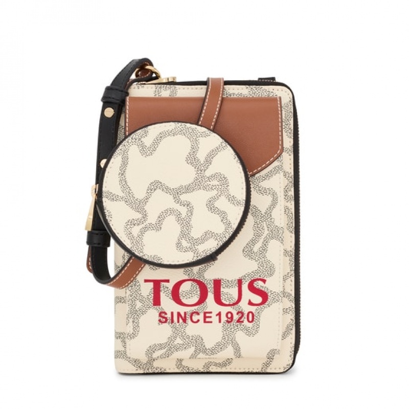 Tous Kaos Icon Hanging Phone Pouch With Geldbörse Weiß Rot | Österreich-PKSHIY178