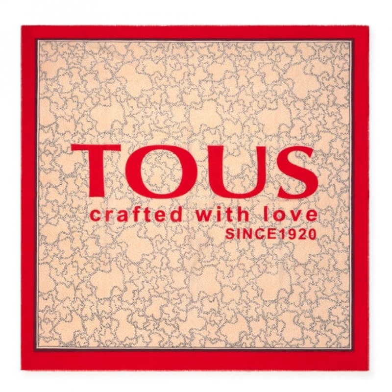 Tous Kaos Icon Schal Beige Rot | Österreich-APCHNE852