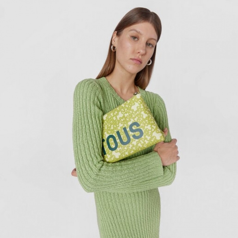 Tous Kaos Mini Evolution Flache Umhängetasche Hellgrün | Österreich-DOSEKM398