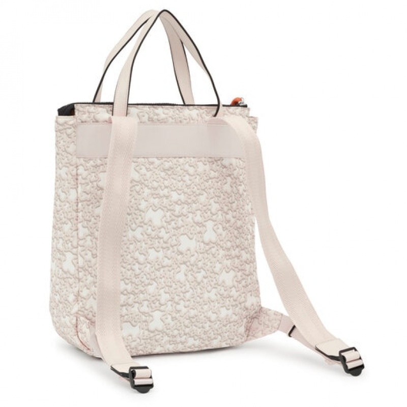 Tous Kaos Mini Evolution Nylon Rucksack Beige | Österreich-OKJWFL679